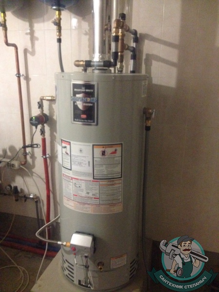 Монтаж газового накопительного водонагревателя