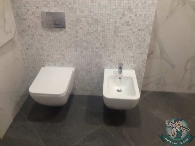 Монтаж биде и унитаза Villeroy &amp; Boch