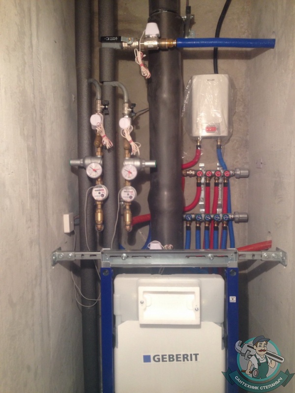 Модернизация водоснабжения (коллектор, проточный водонагреватель)